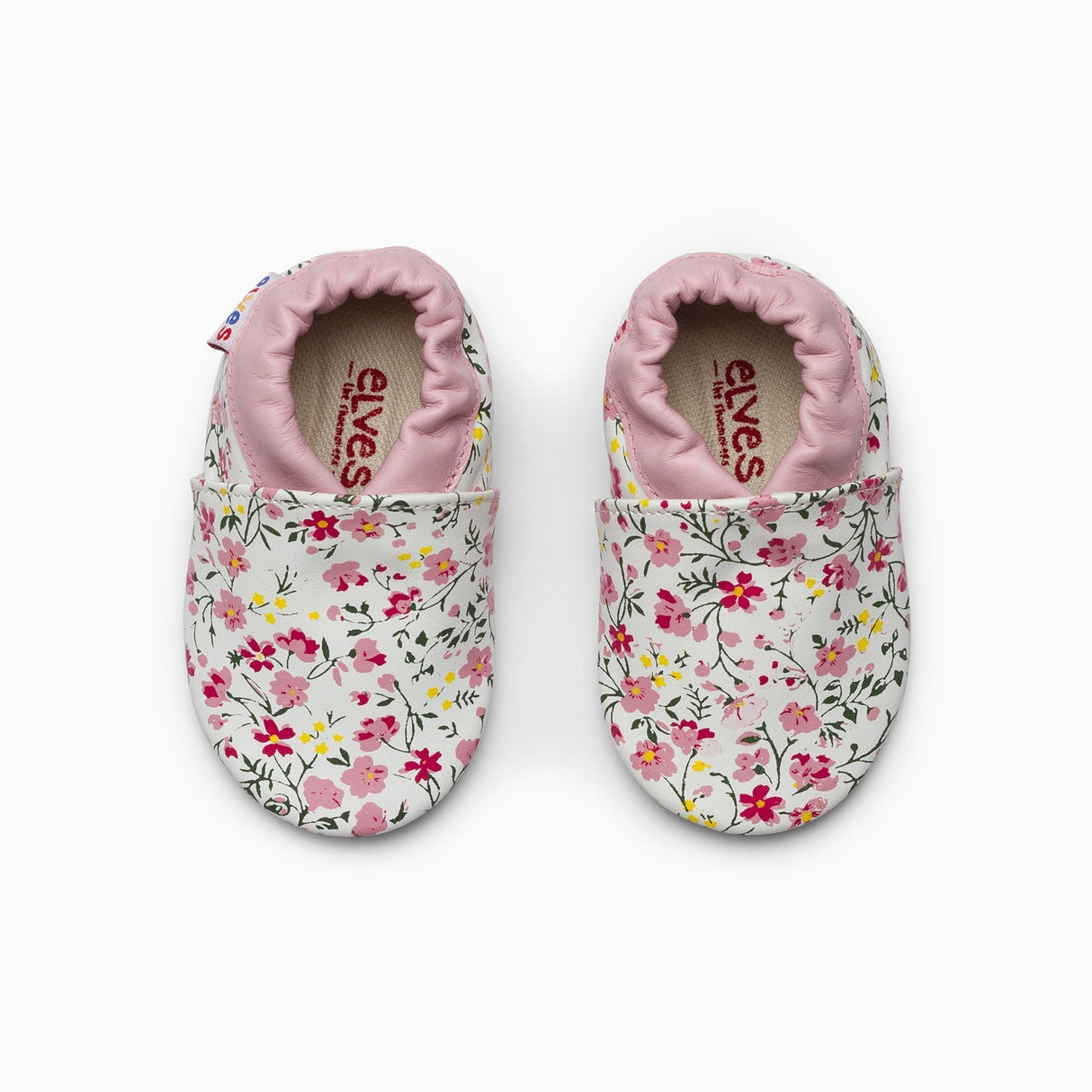 Pink Flowers Leather Baby Shoe