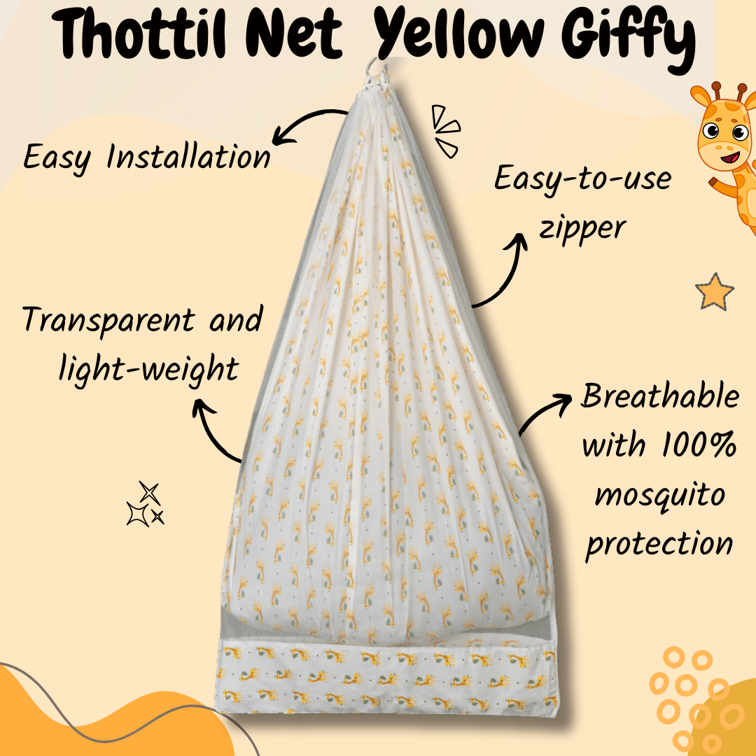 Thottil Mosquito Net - Yellow Giffy