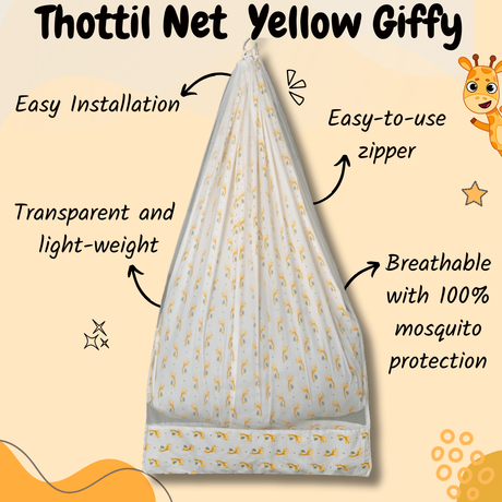 Thottil Mosquito Net - Yellow Giffy