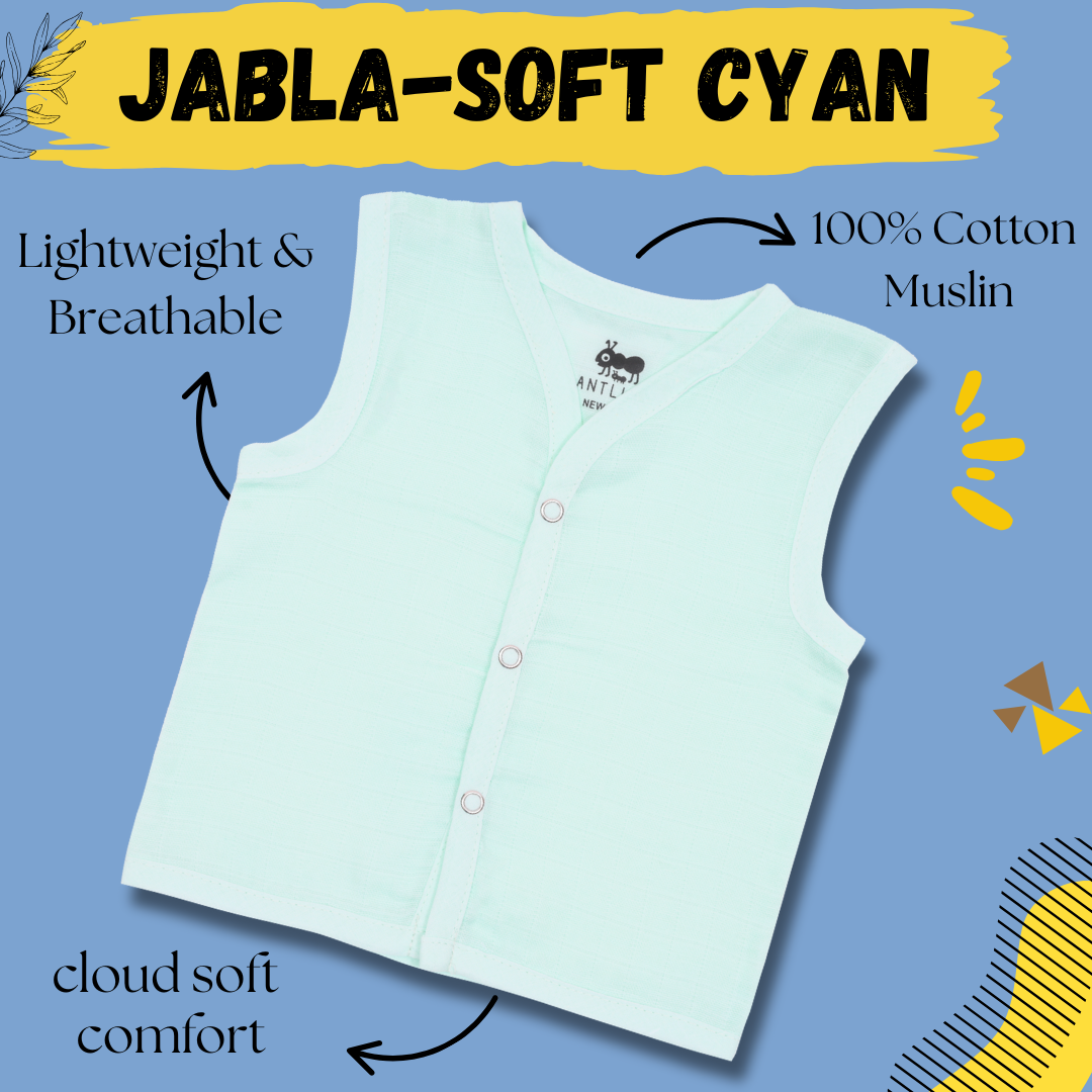 Muslin Jabla - Soft Cyan