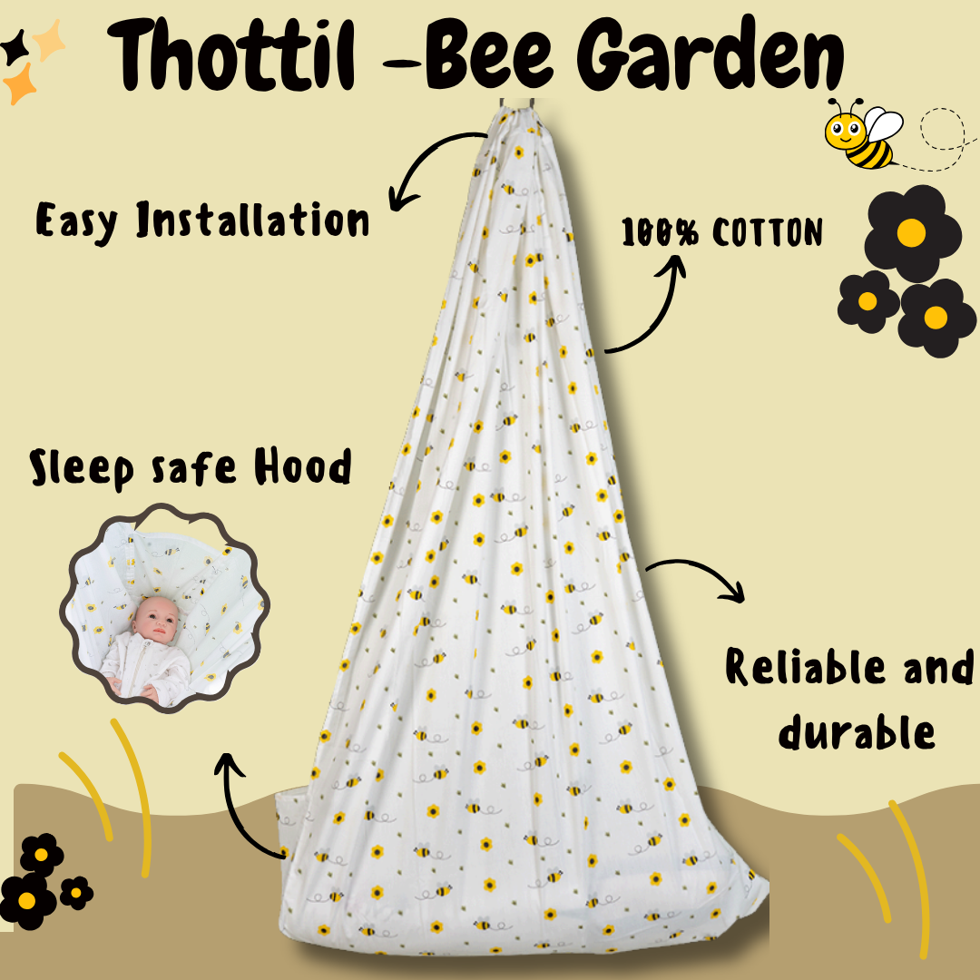 Pure Cotton Sleep Safe Thottil - Bee Garden