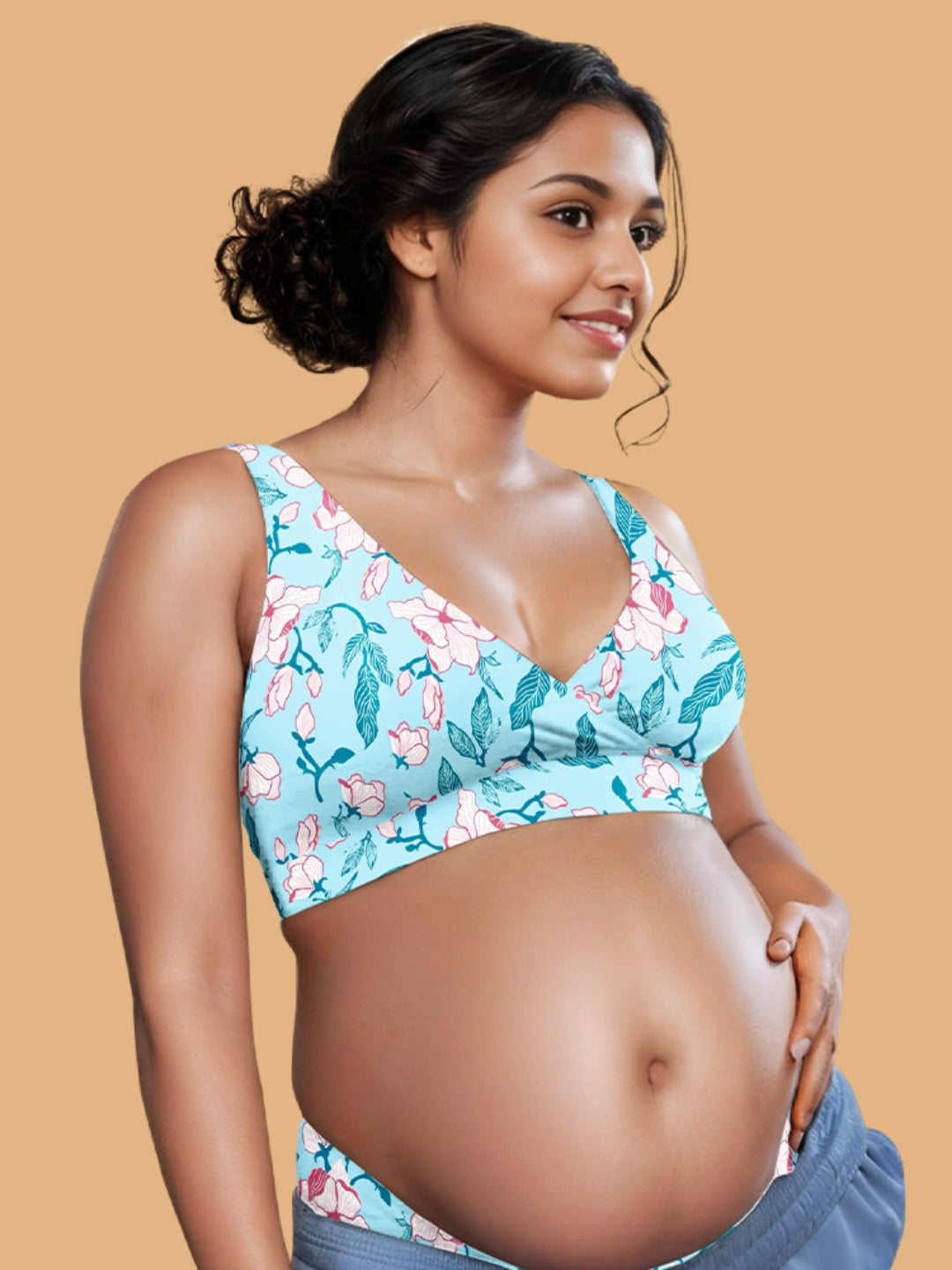 Padded Maternity Bra - Printed Colors