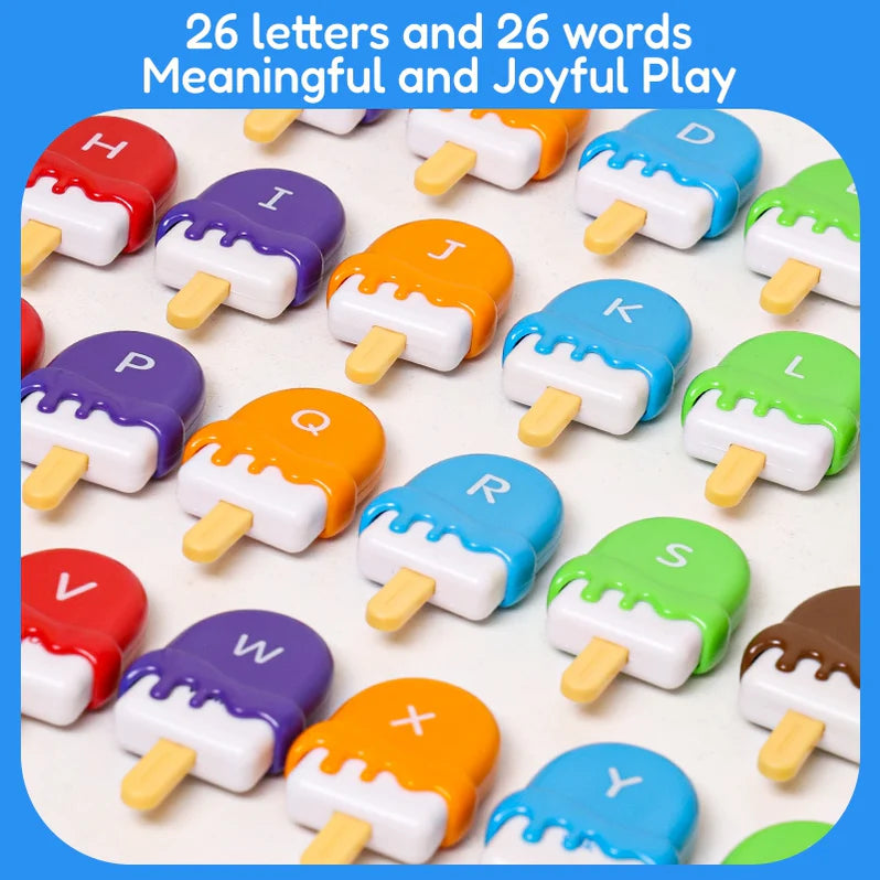 Alpha Scoops Ice Cream Montessori Alphabet Matching Game (52 pcs)