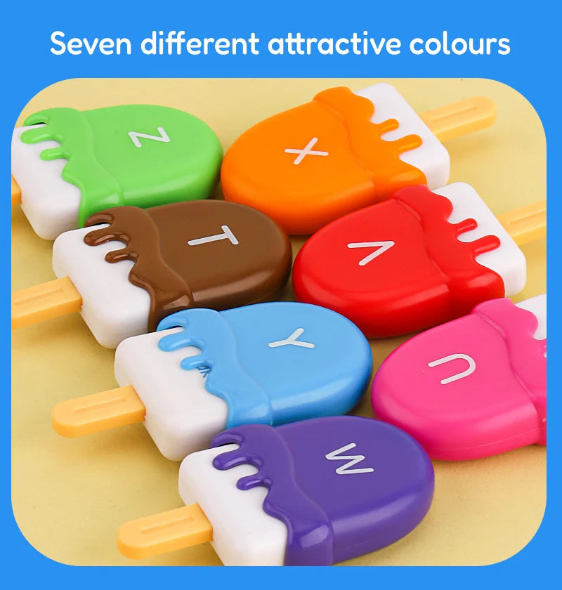 Alpha Scoops Ice Cream Montessori Alphabet Matching Game (52 pcs)