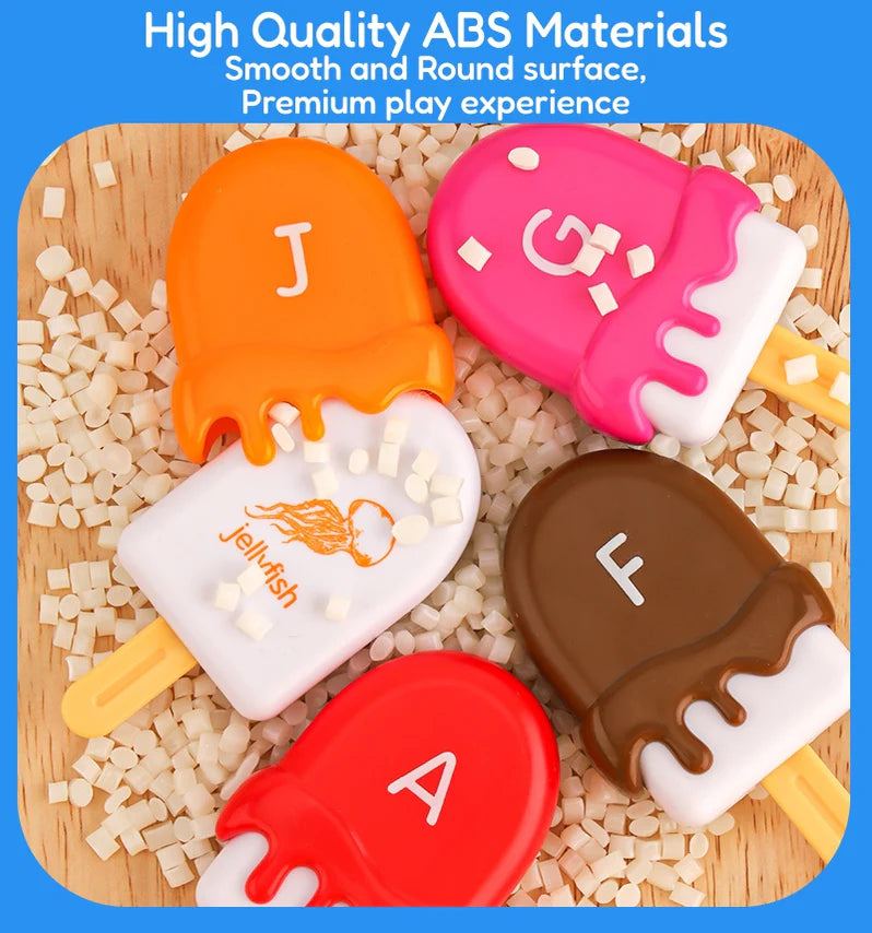 Alpha Scoops Ice Cream Montessori Alphabet Matching Game (52 pcs)