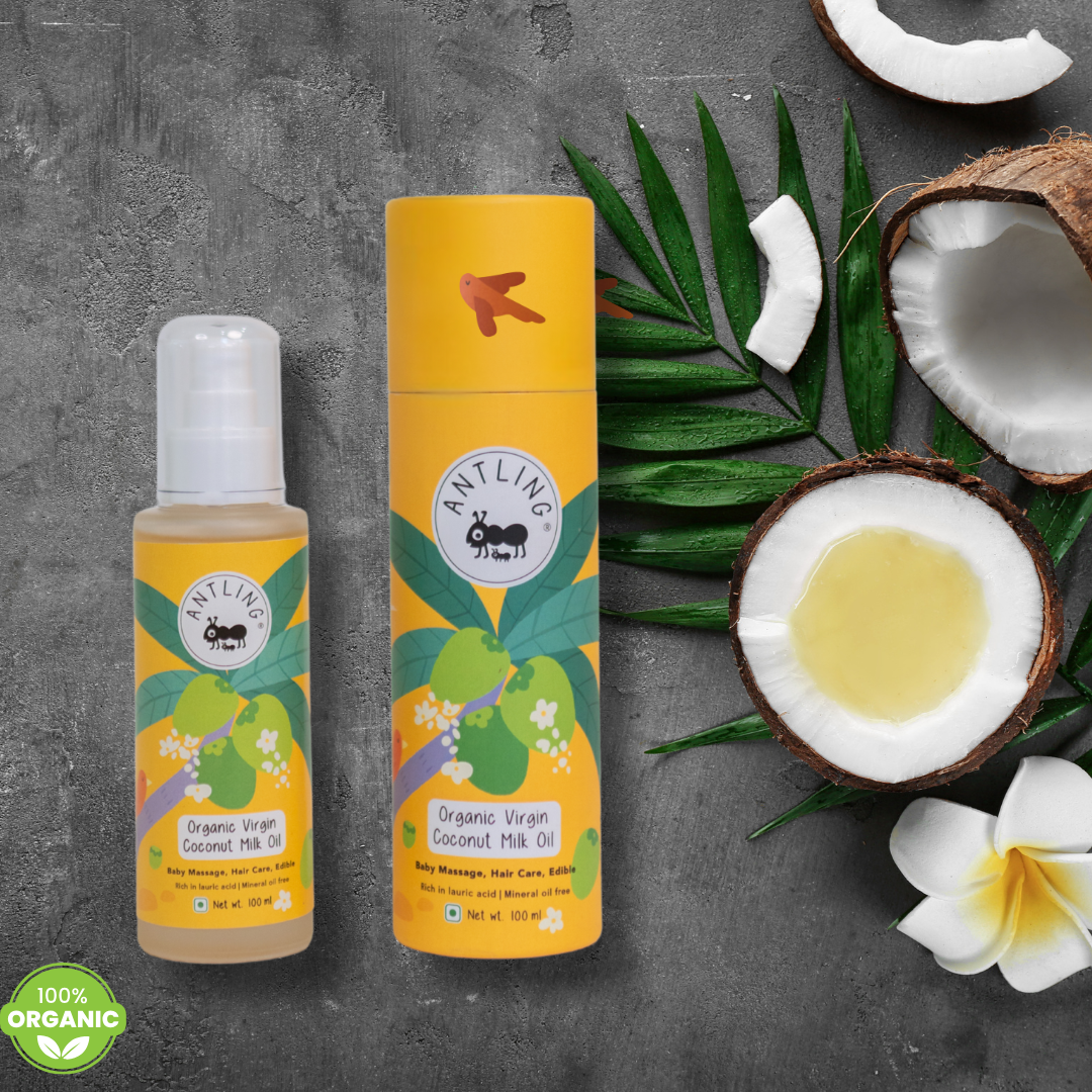 Organic Virgin Coconut Milk Oil | Baby Massage | Hair Care | Edible
