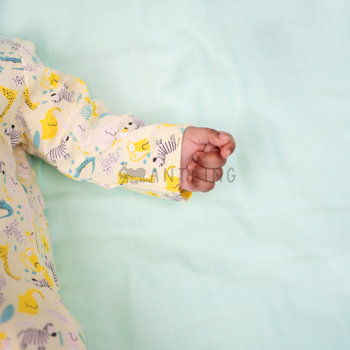 Footed Rompers - Yellow Jungle