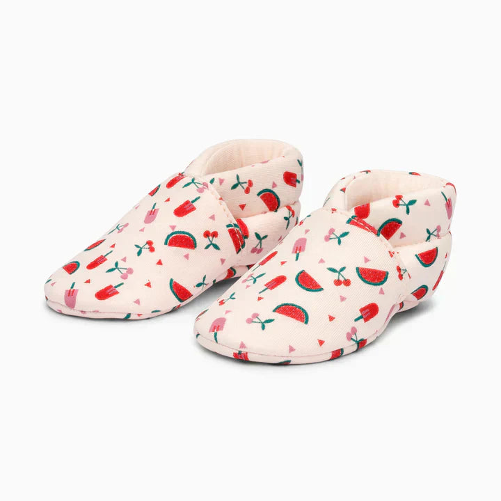 Watermelon Cotton Baby Shoe - Baby Pink