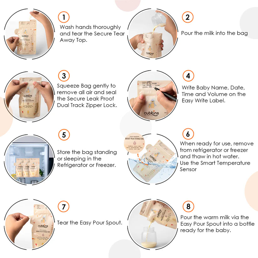 Temp-Sensing Breastmilk Storage Bags- Pack of 25