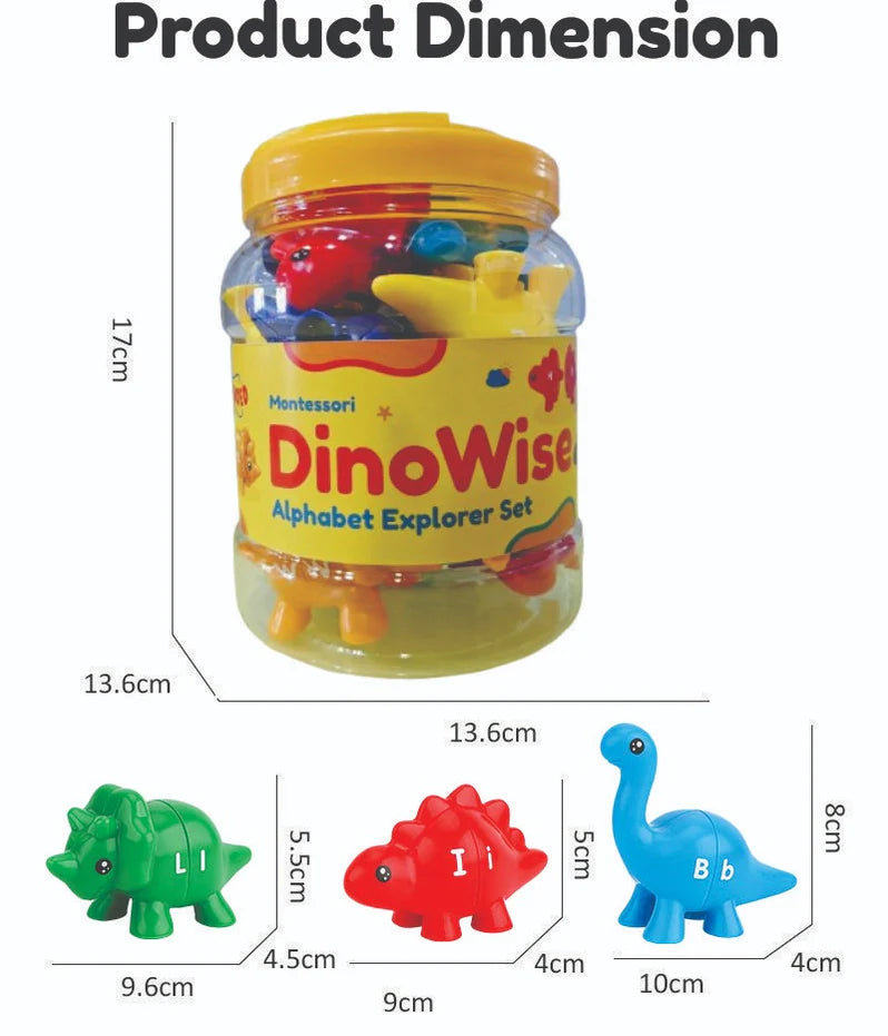 Dino Wise Montessori Alphabet Explorer Set (26 Pcs)
