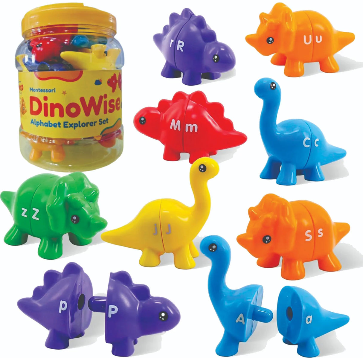 Dino Wise Montessori Alphabet Explorer Set (26 Pcs)