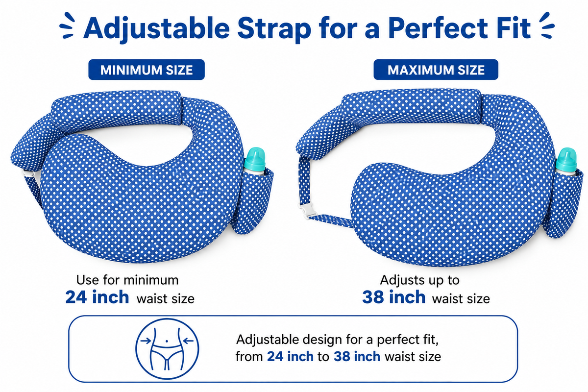 Breastfeeding Pillow - D type with Adjustable Strap