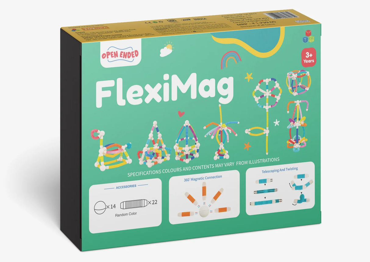 FlexiMag - Flexible Telescopic Magnetic Construction Set (36 Pcs)
