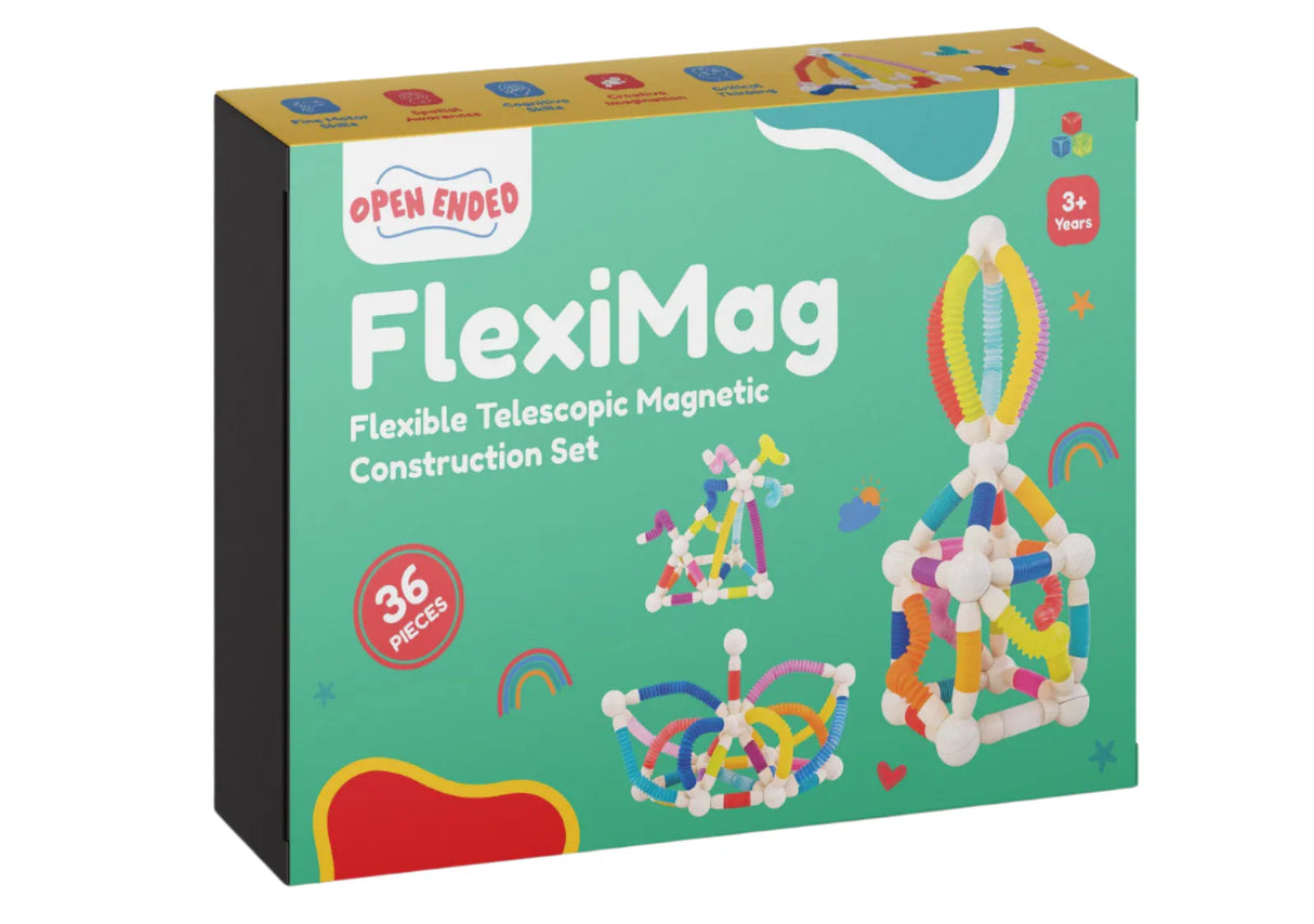FlexiMag - Flexible Telescopic Magnetic Construction Set (36 Pcs)