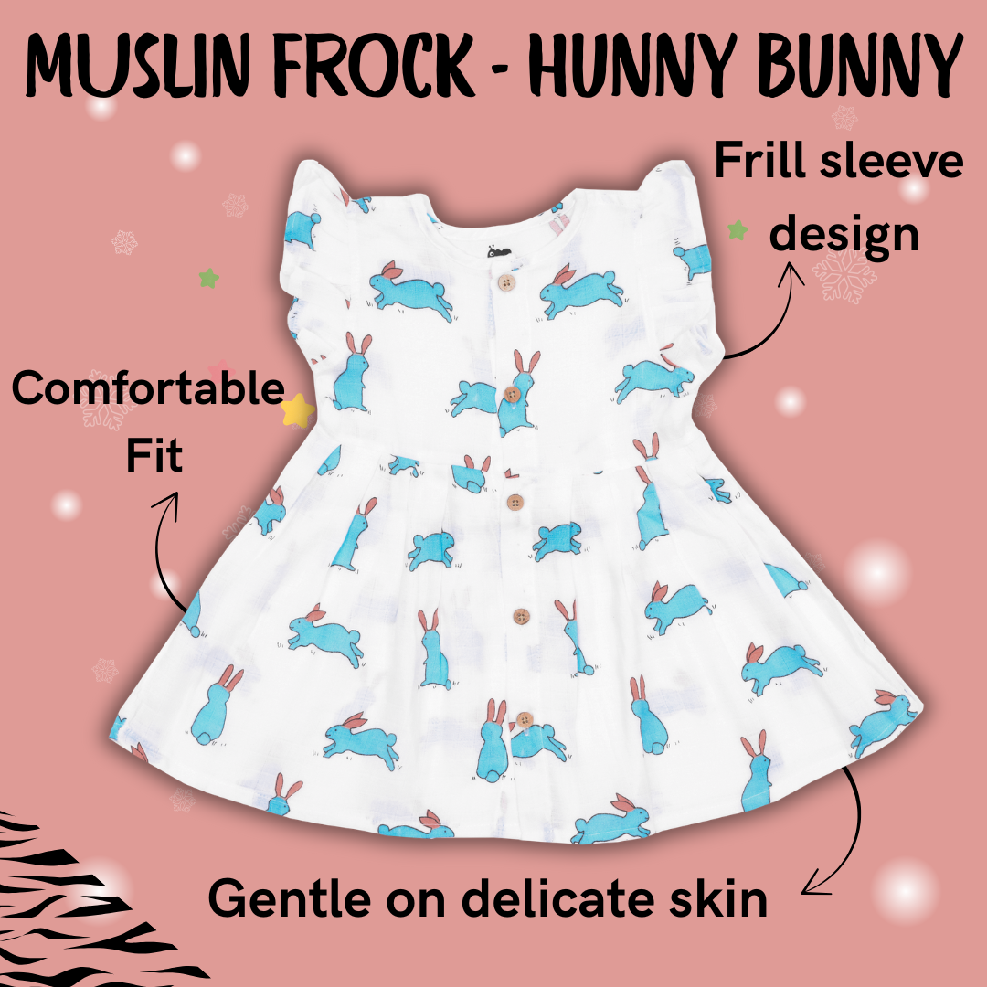 Muslin Frock - Hunny Bunny