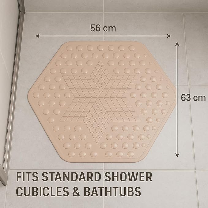 Anti Slip Bathroom Mat for Pregnant Moms and Kids | Hexagonal