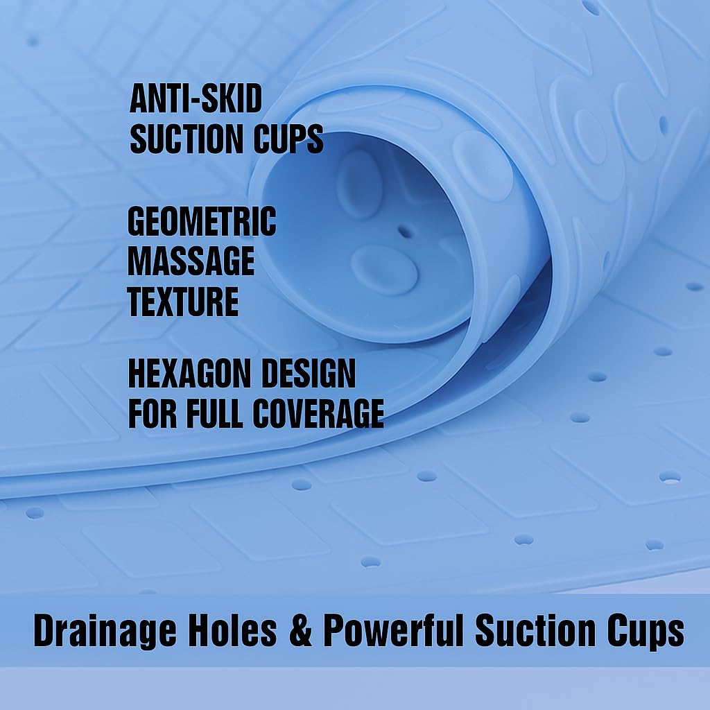 Anti Slip Bathroom Mat for Pregnant Moms and Kids | Hexagonal