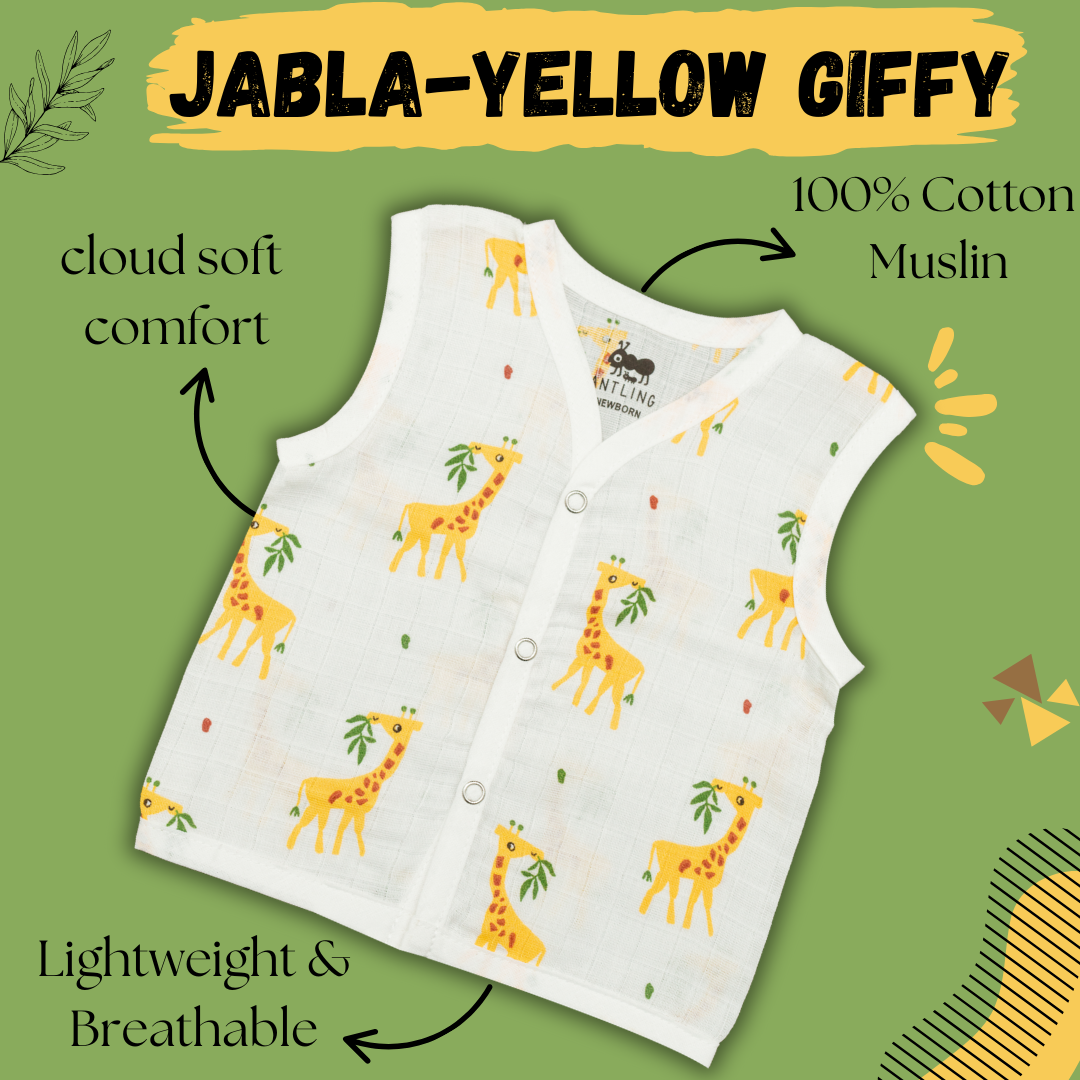 Muslin Jabla - Yellow Giffy