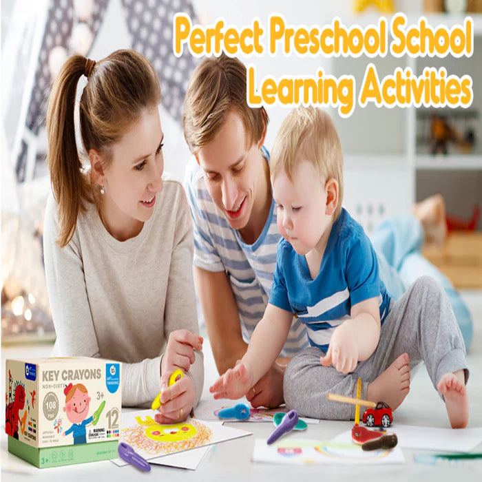 Jar Melo Key Crayon - 12 Colors