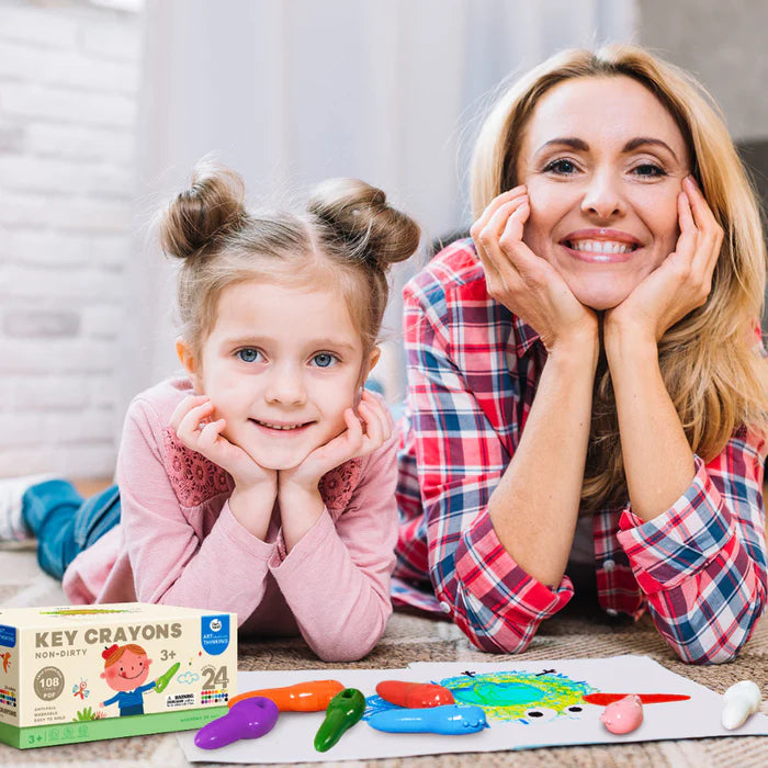 Jar Melo Key Crayon - 12 Colors