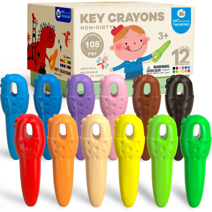 Jar Melo Key Crayon - 12 Colors