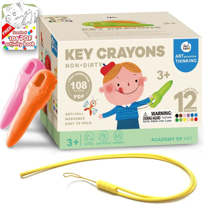 Jar Melo Key Crayon - 12 Colors