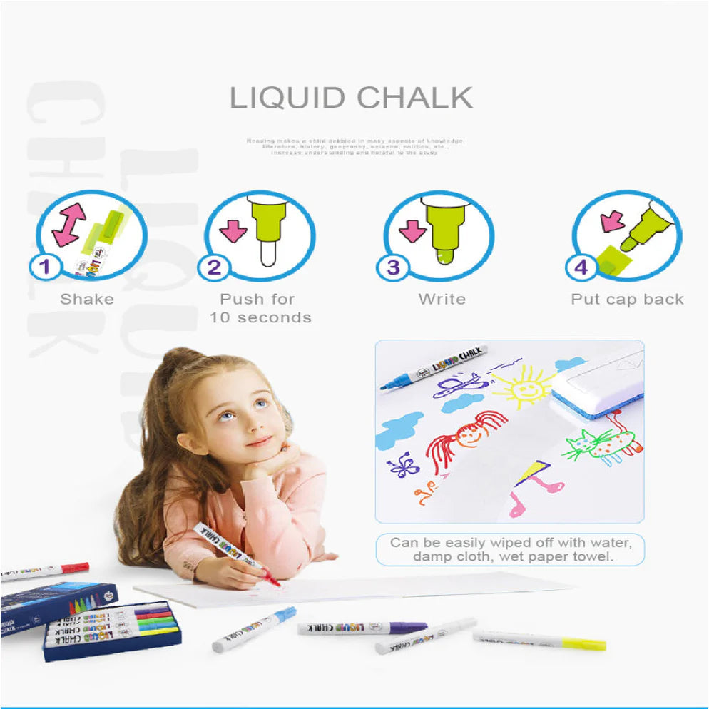 Jar Melo Liquid Chalk Markers -6 Colors