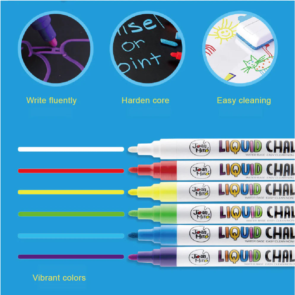 Jar Melo Liquid Chalk Markers -6 Colors