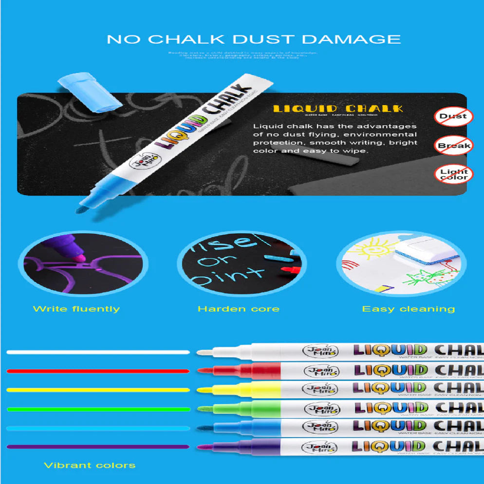 Jar Melo Liquid Chalk Markers -6 Colors