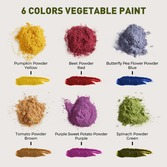 Jar Melo Vegetable Powder Paints- 6 Colors