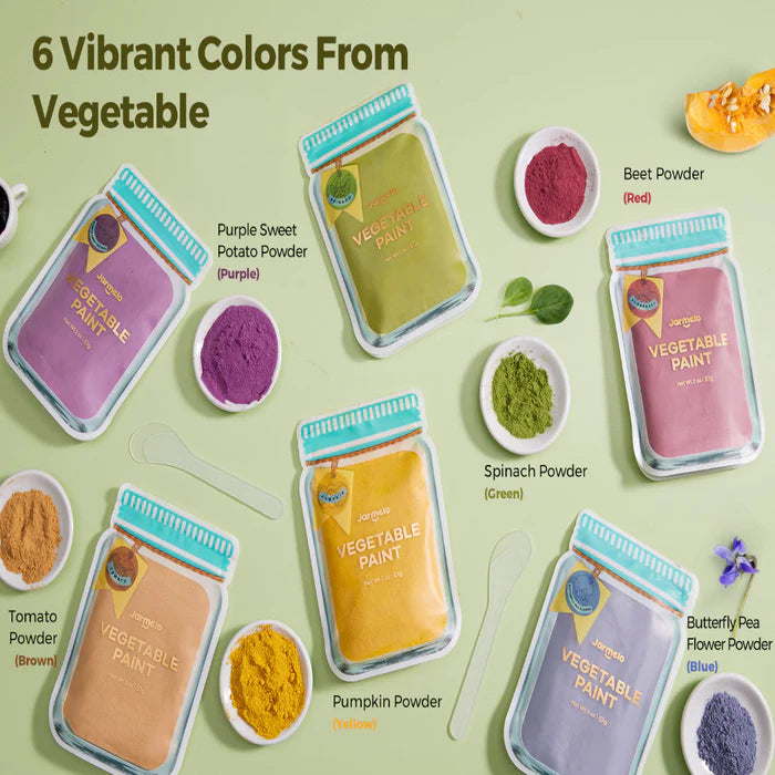 Jar Melo Vegetable Powder Paints- 6 Colors