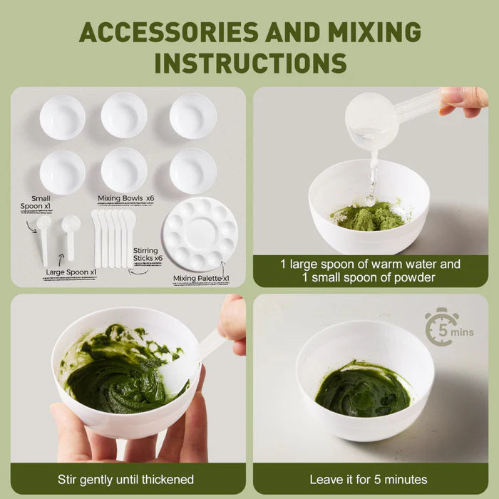 Jar Melo Vegetable Powder Paints- 6 Colors