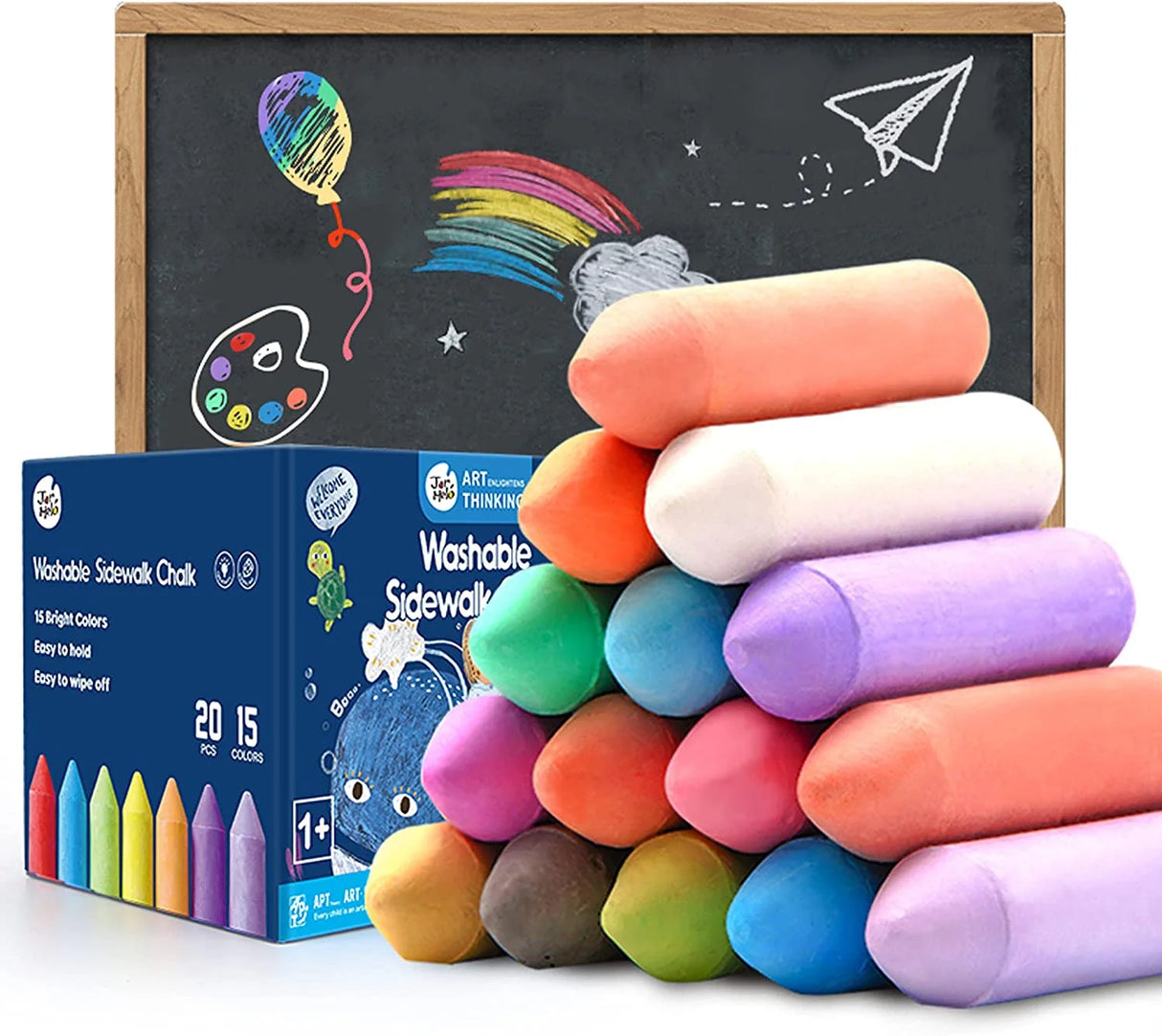 Jar Melo Washable Chalks Set of 15 Colors