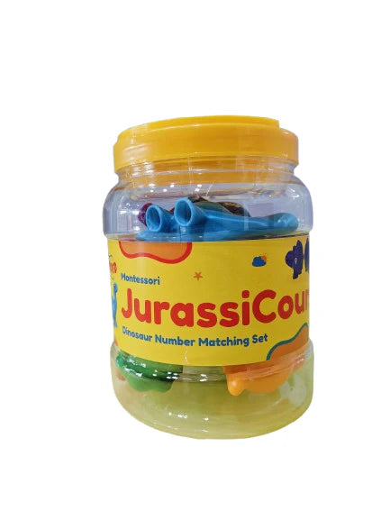 JurassiCount-Montessori Dinosaur Number Matching Set (20 pcs)