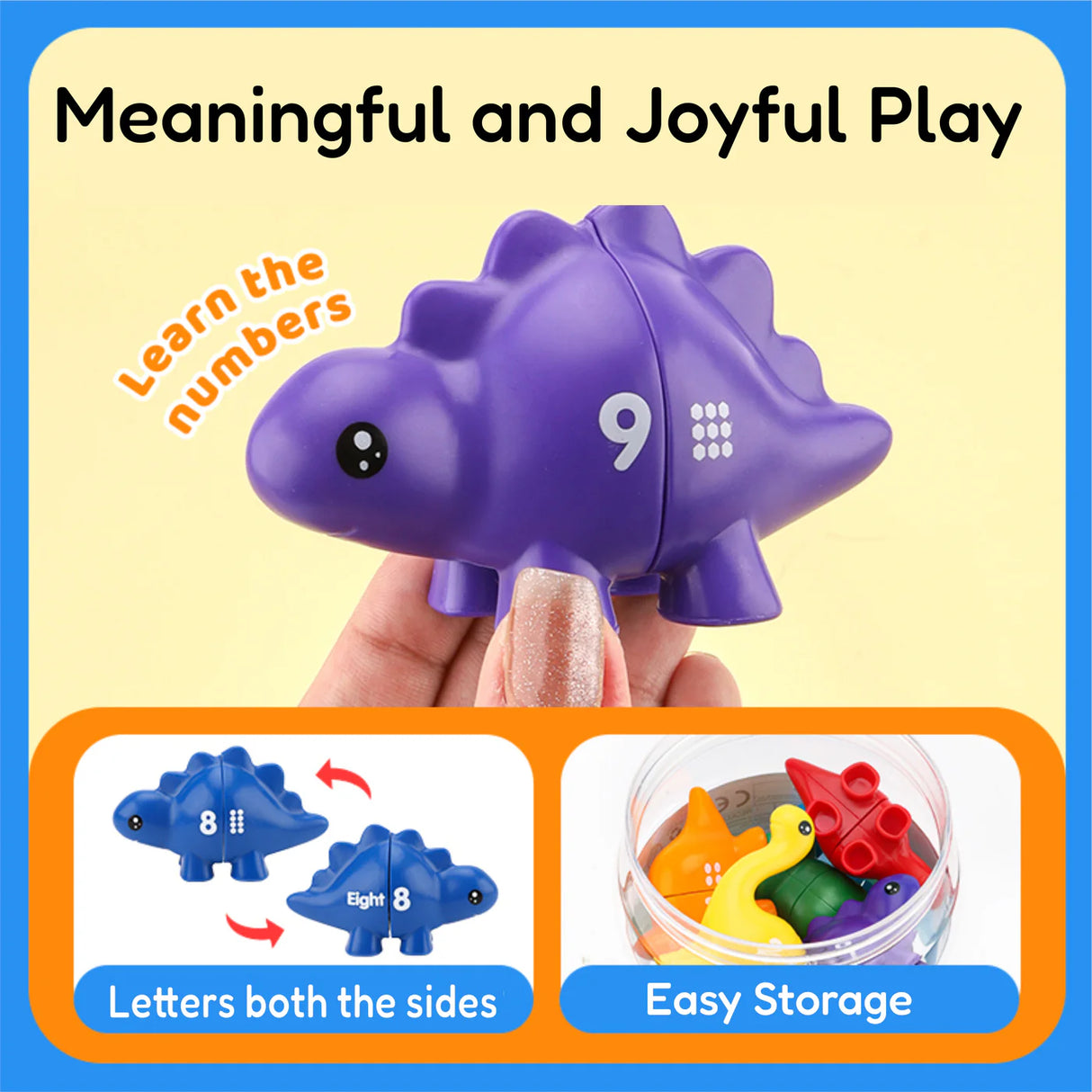 JurassiCount-Montessori Dinosaur Number Matching Set (20 pcs)