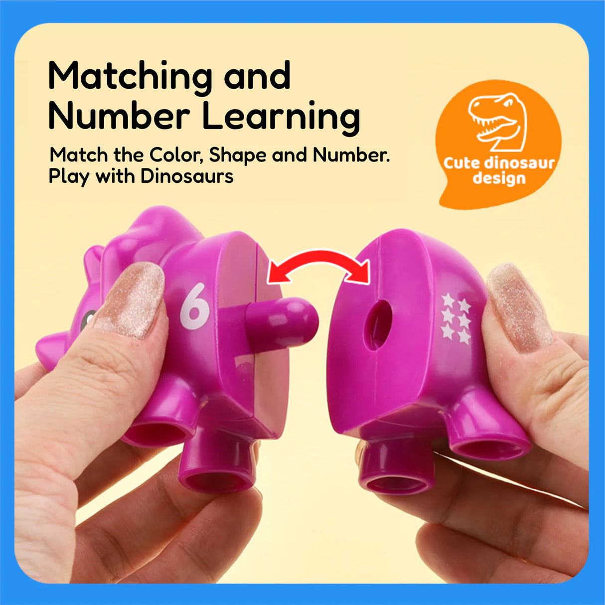 JurassiCount-Montessori Dinosaur Number Matching Set (20 pcs)