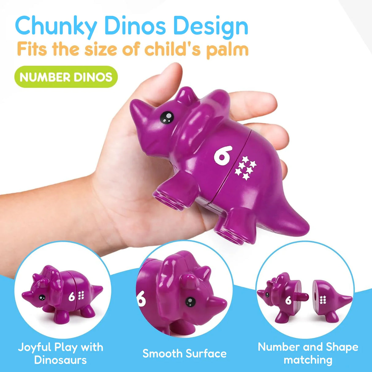 JurassiCount-Montessori Dinosaur Number Matching Set (20 pcs)