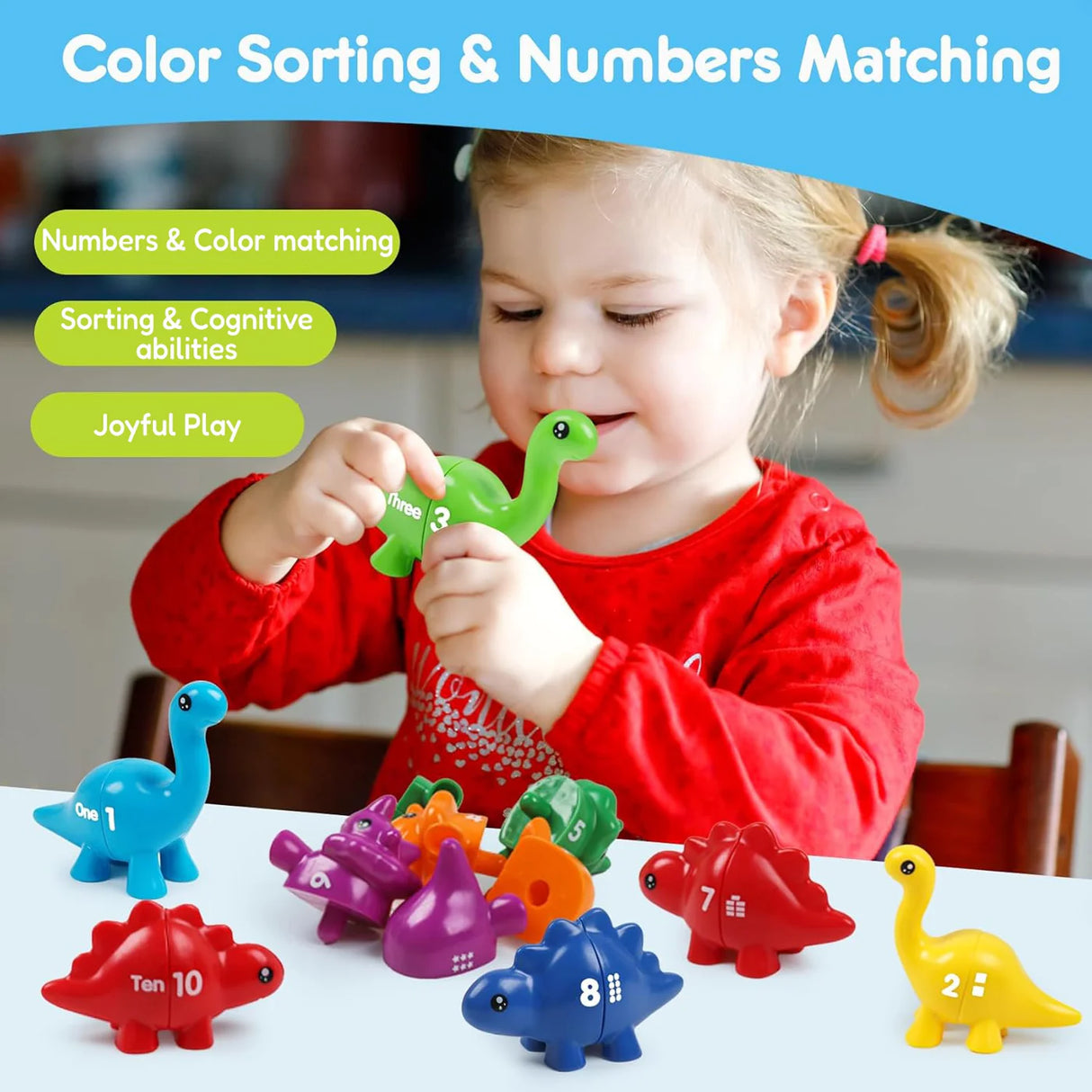 JurassiCount-Montessori Dinosaur Number Matching Set (20 pcs)