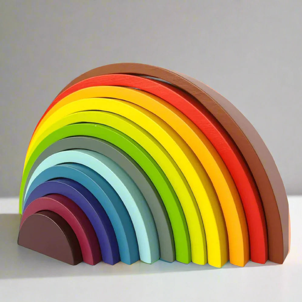 Open Ended Large Rainbow Stacker 12 Piece