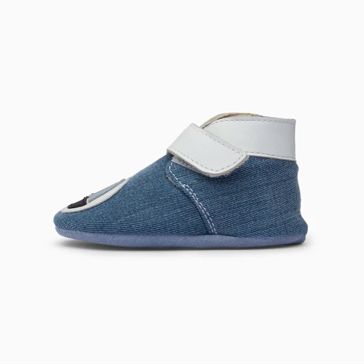 Boats Leather Baby Shoe - Blue