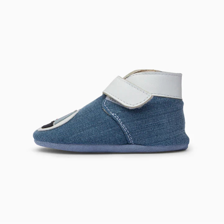 Boats Leather Baby Shoe - Blue