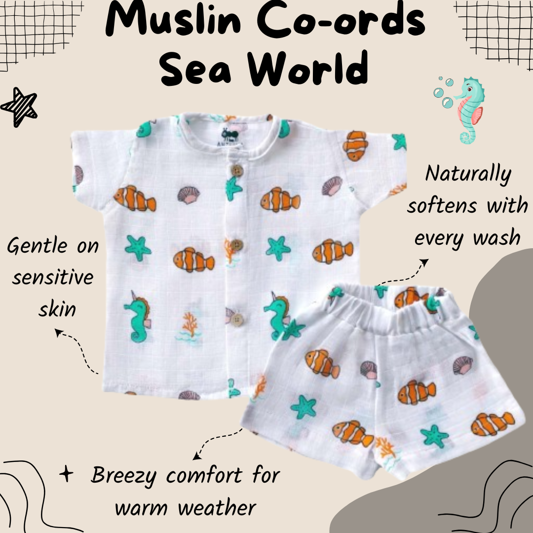 Muslin Co-ords - Sea World