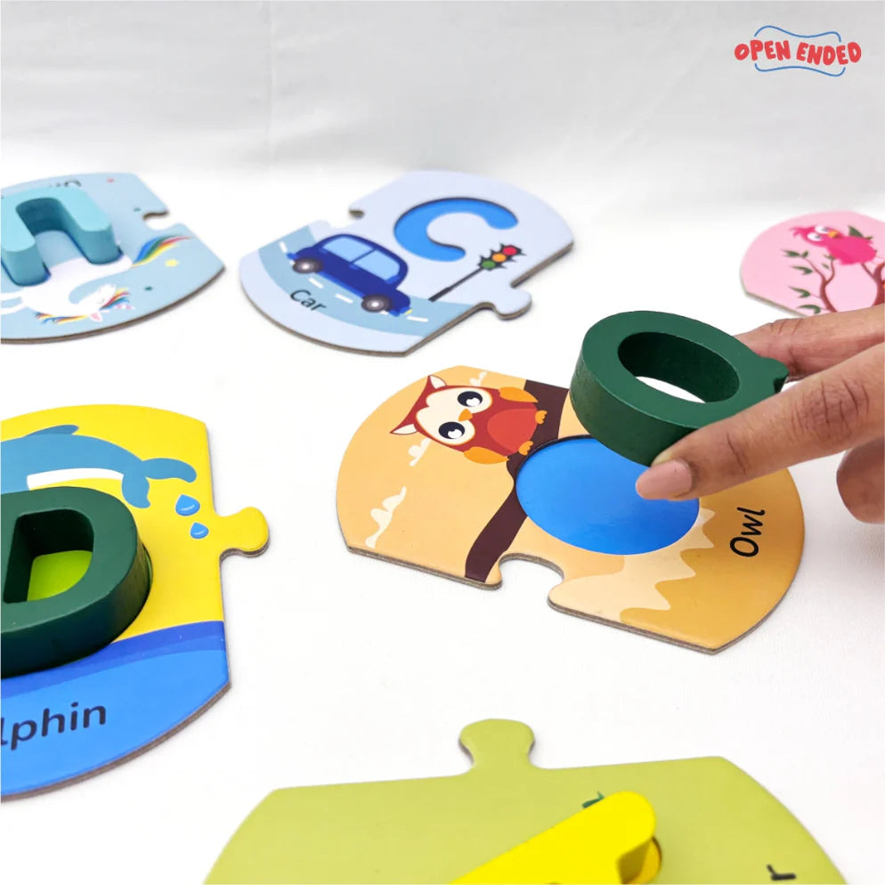 Open Ended 2 in 1 Alphabet Board Puzzle