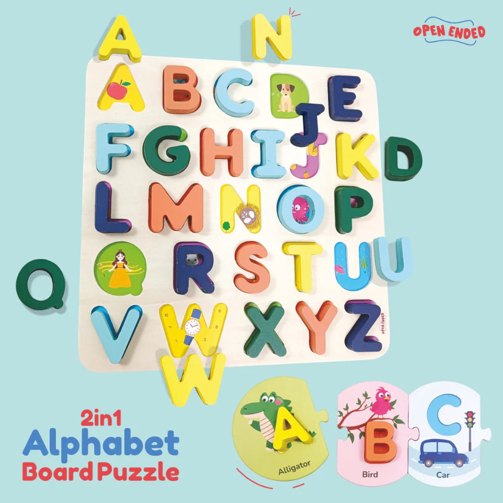 Open Ended 2 in 1 Alphabet Board Puzzle
