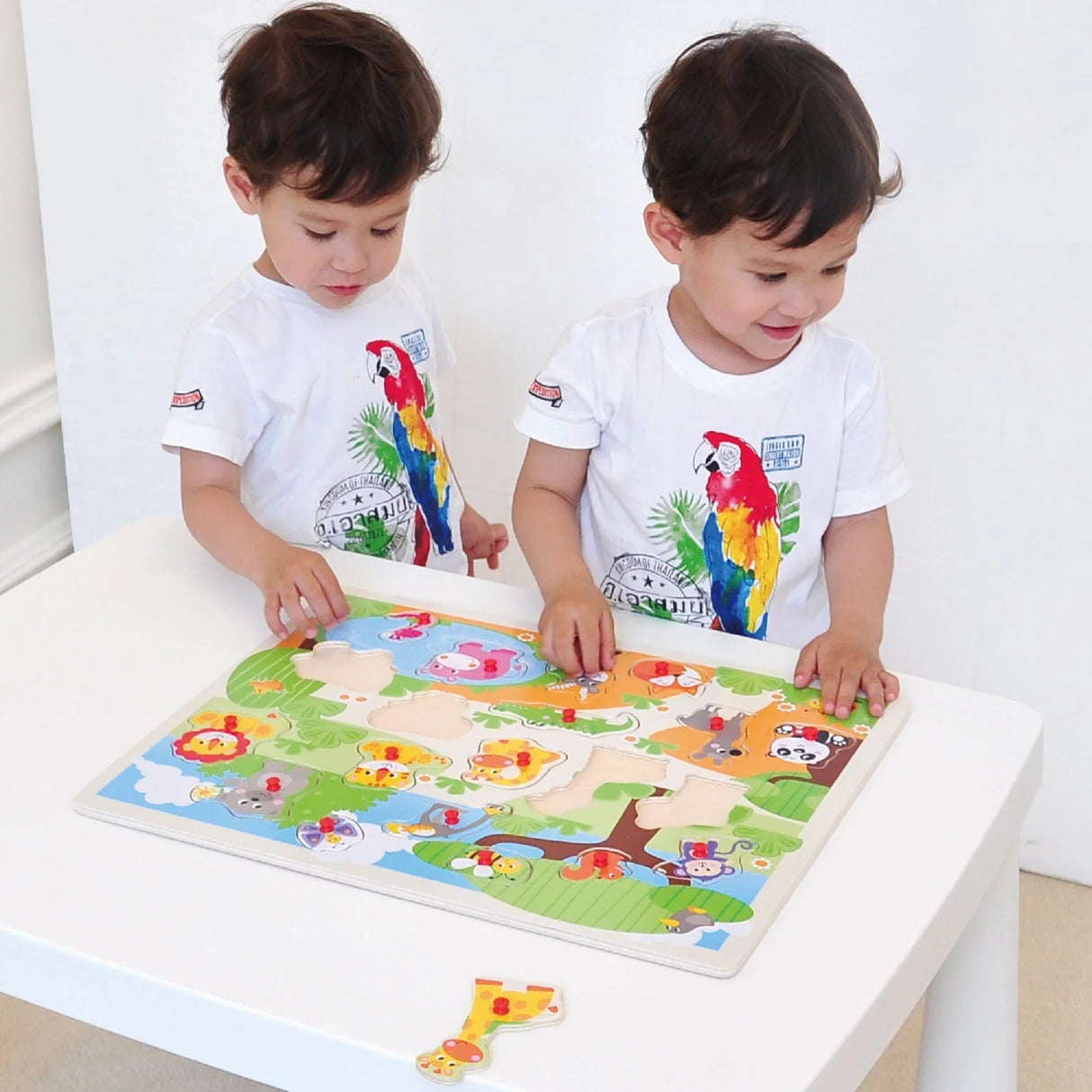 Open Ended Giant Peg Puzzle - Jungle Animals
