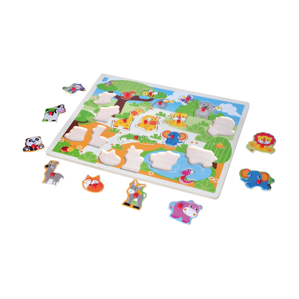 Open Ended Giant Peg Puzzle - Jungle Animals