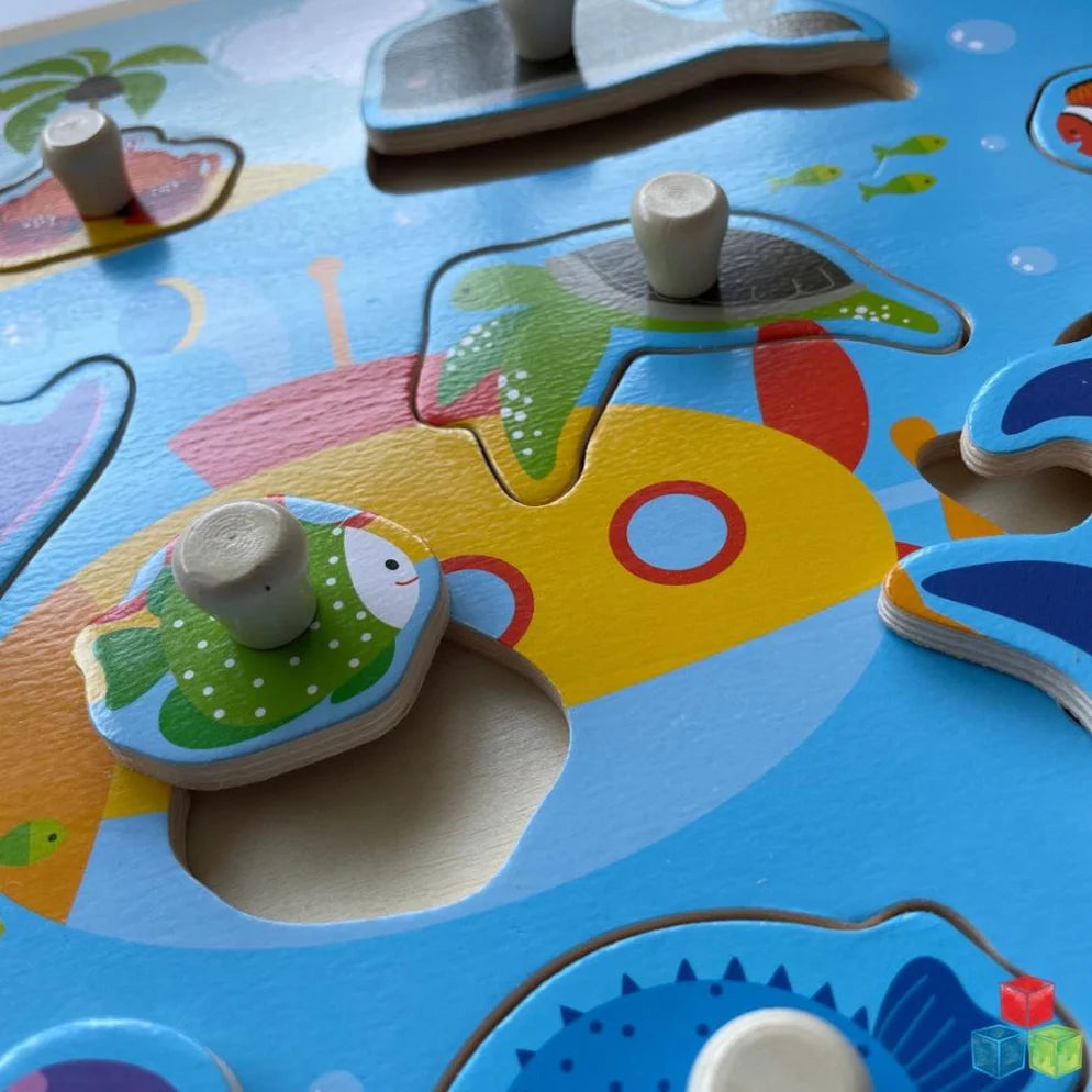 Open Ended Giant Peg Puzzle - Sea Animals