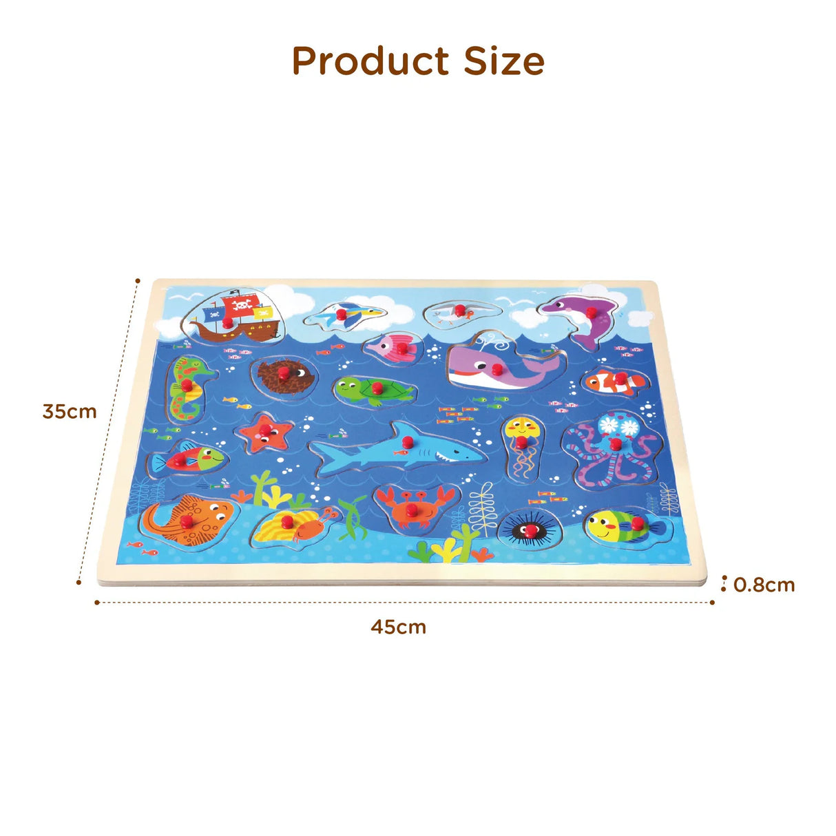 Open Ended Giant Peg Puzzle - Sea Animals