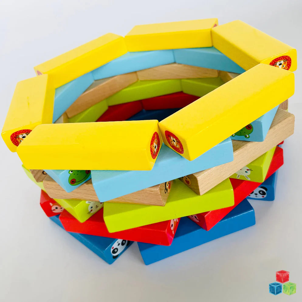 Open Ended Jungle Tumble Wooden Stacking Game