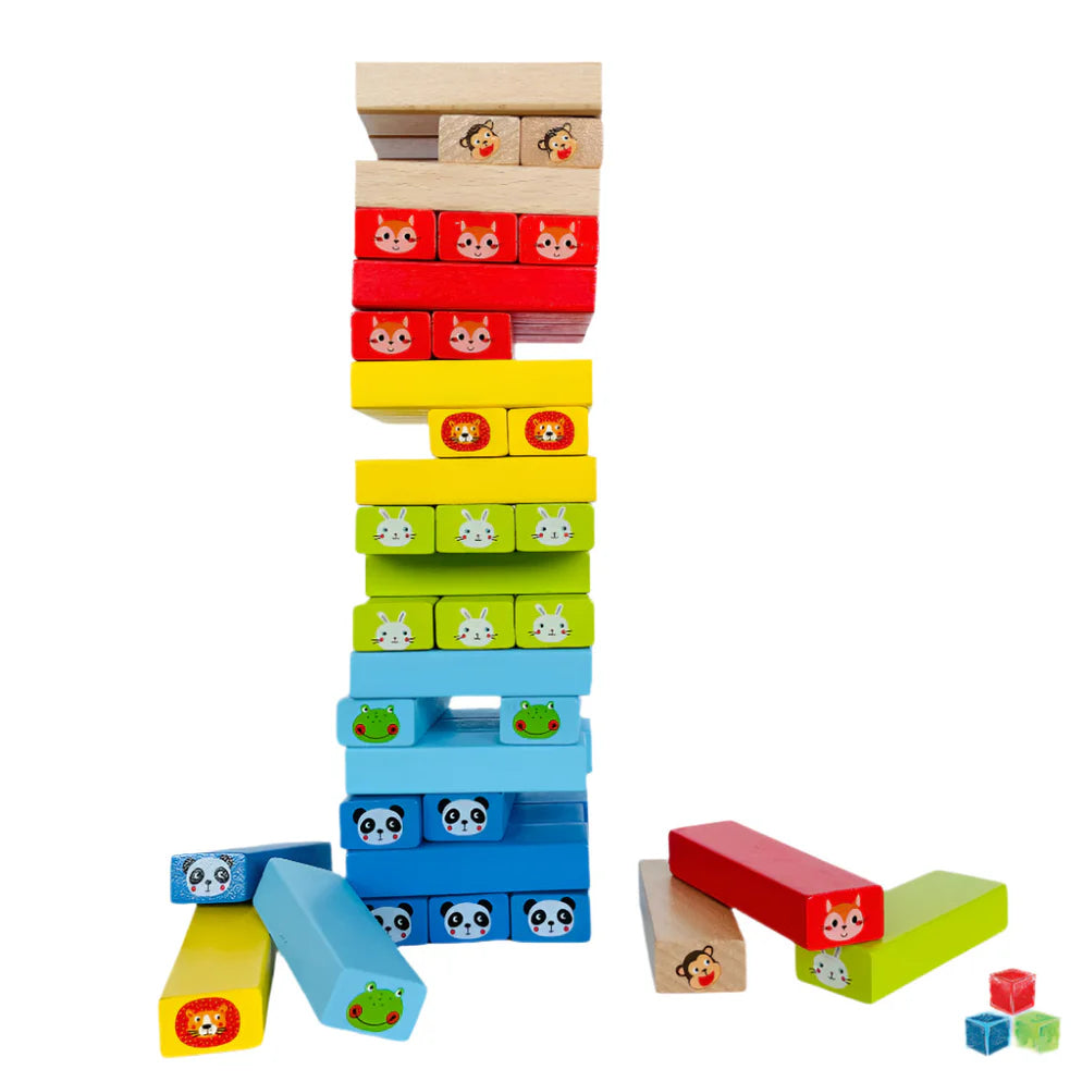 Open Ended Jungle Tumble Wooden Stacking Game